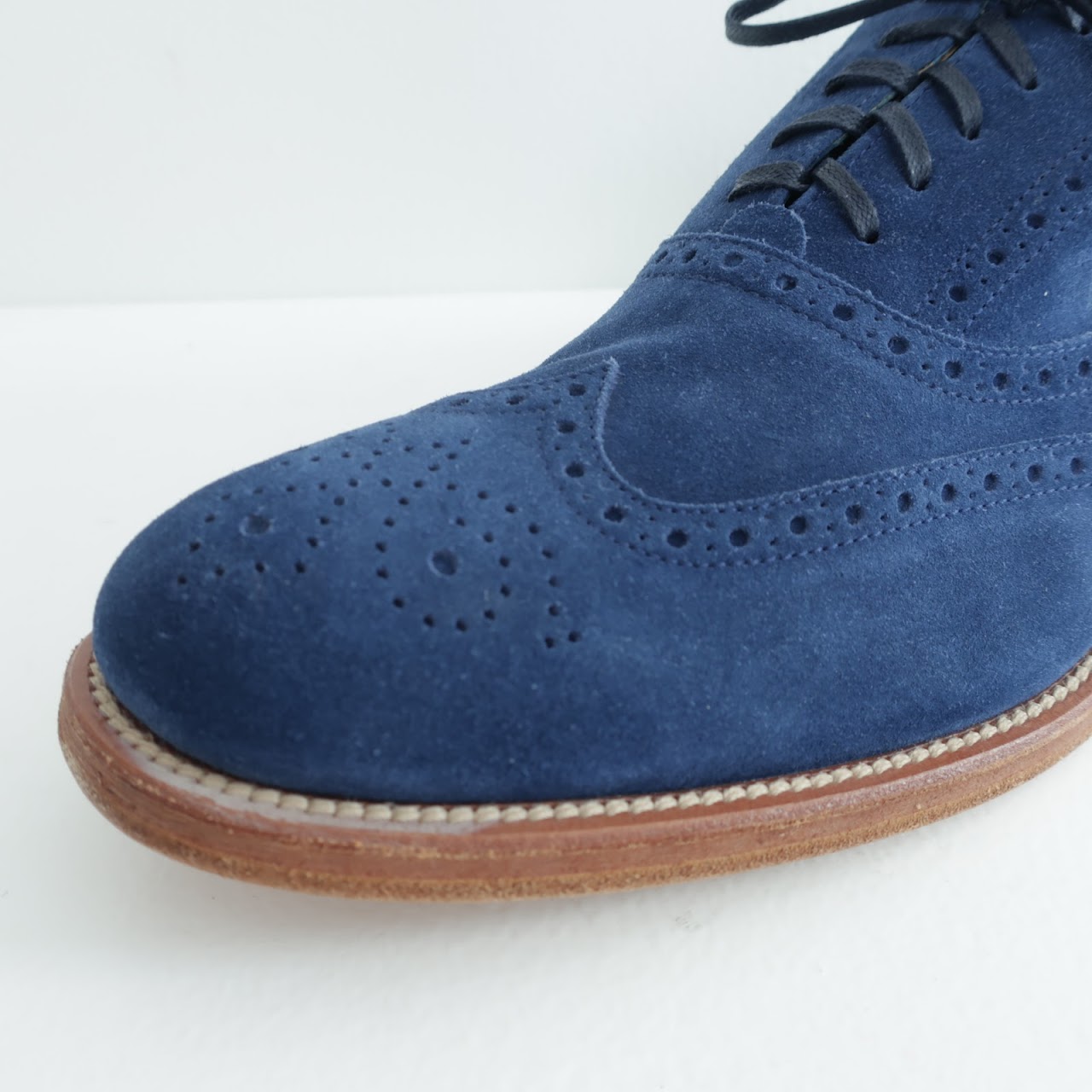 Tod's Blue Suede Brogues