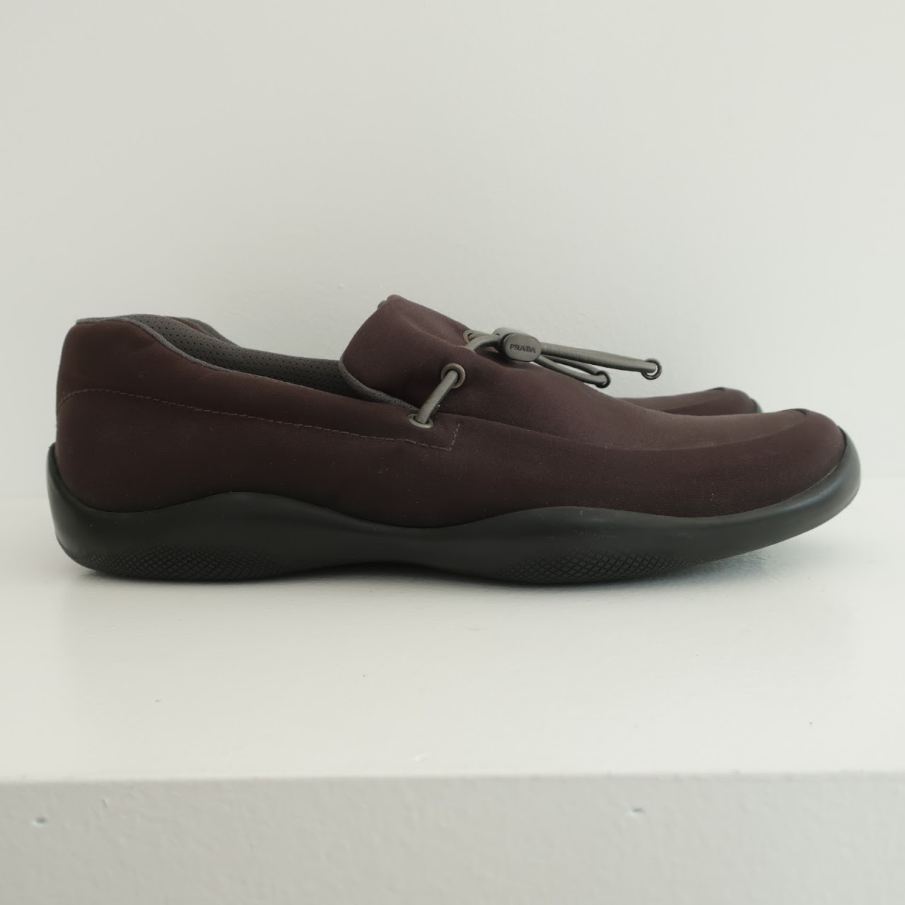 Prada Brown Nylon Loafers