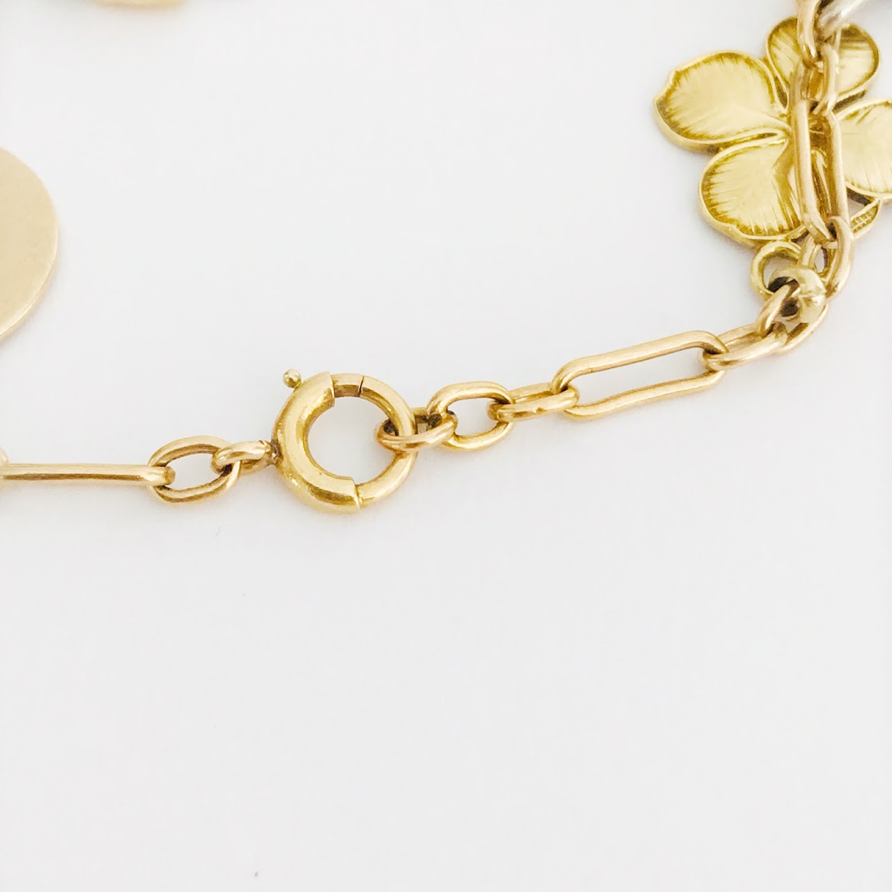 14K Gold & Sterling Silver Charm Bracelet