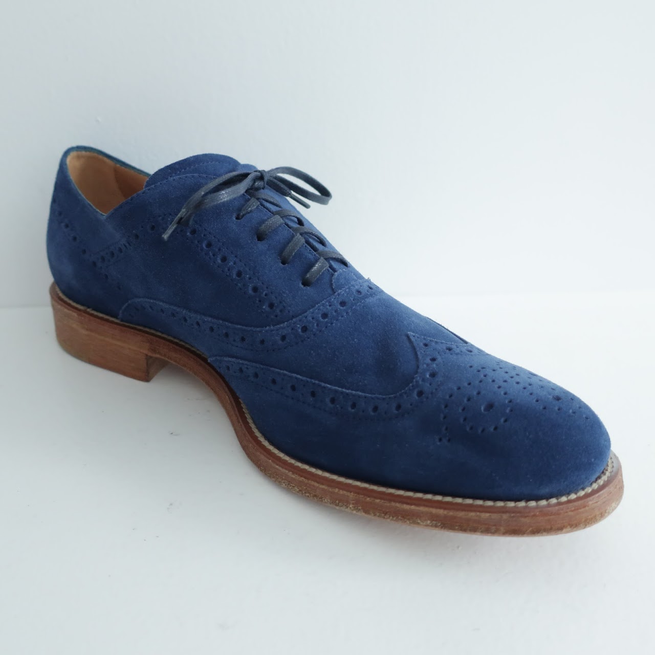 Tod's Blue Suede Brogues