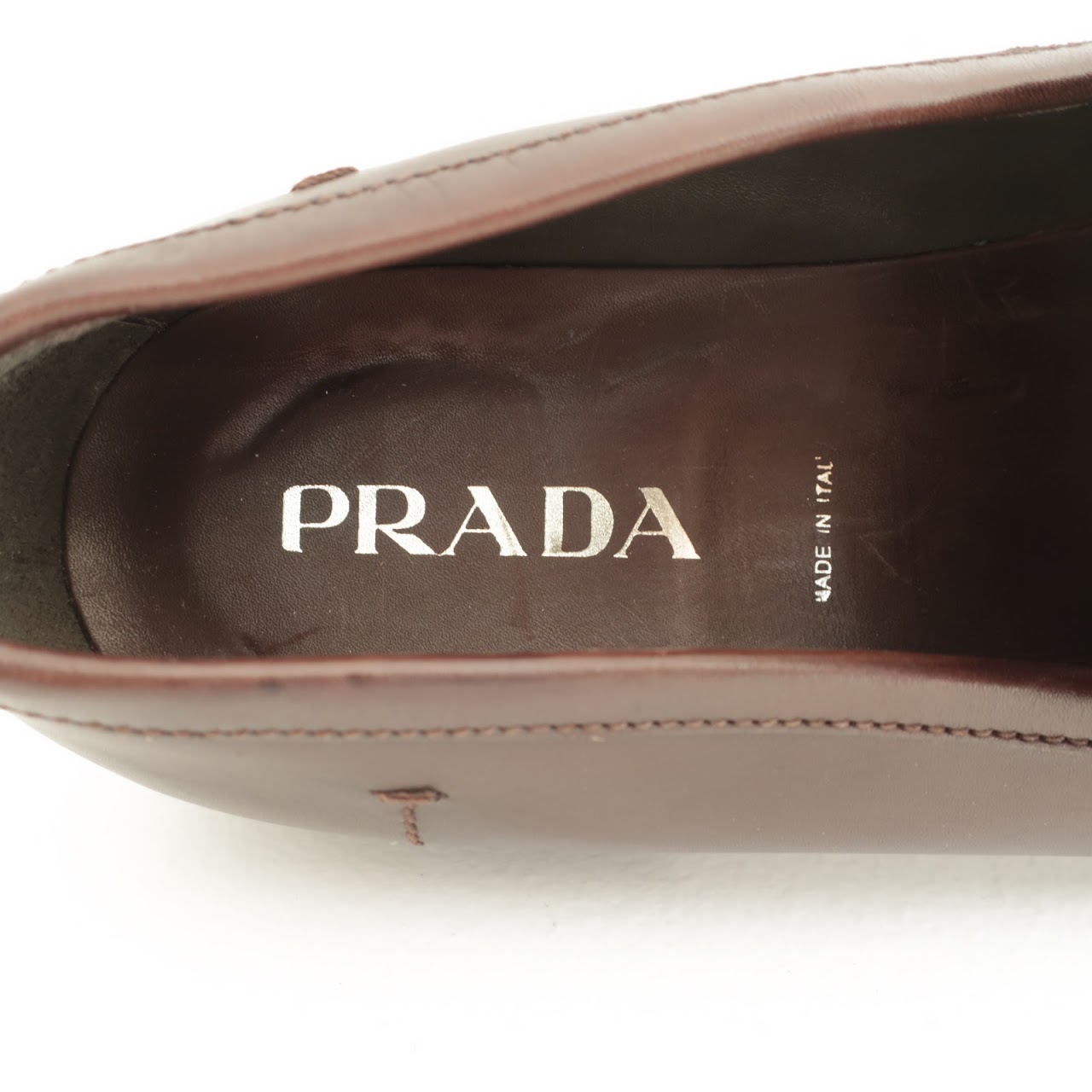 Prada Brown Leather Loafers