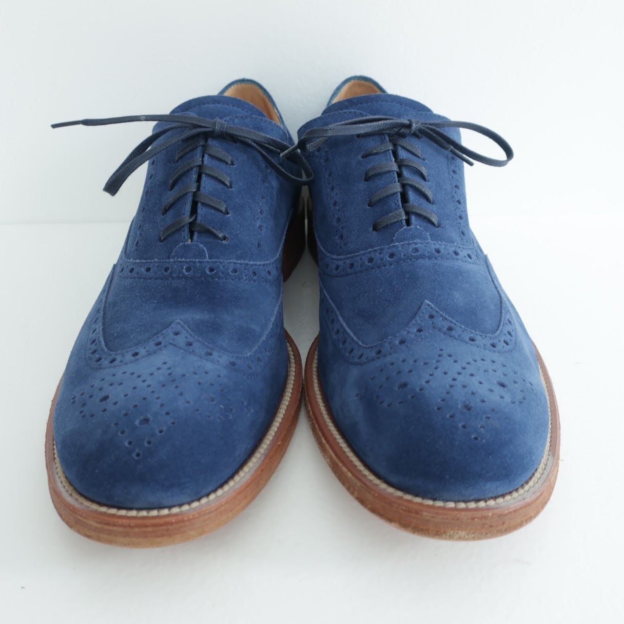 Tod's Blue Suede Brogues