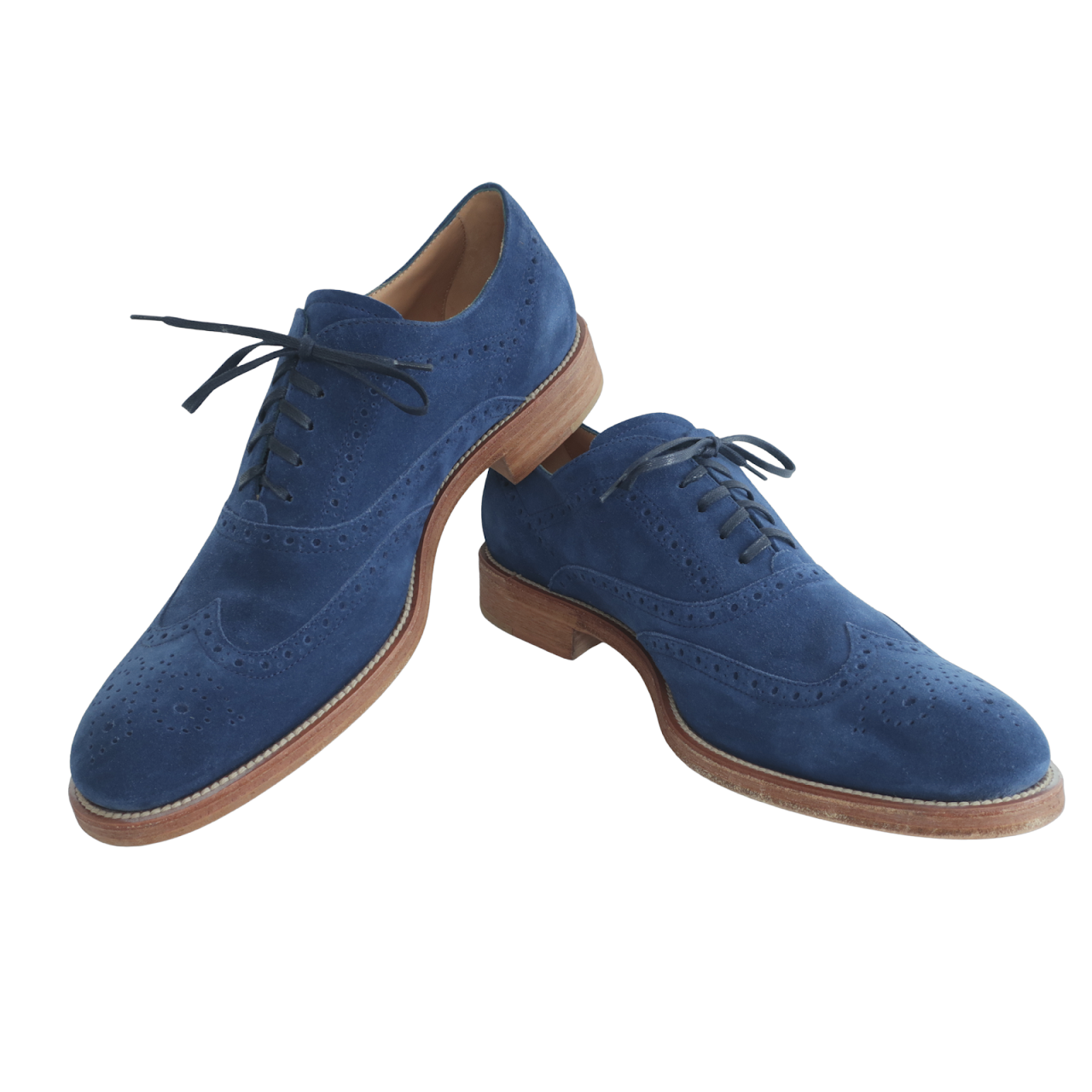 Tod's Blue Suede Brogues