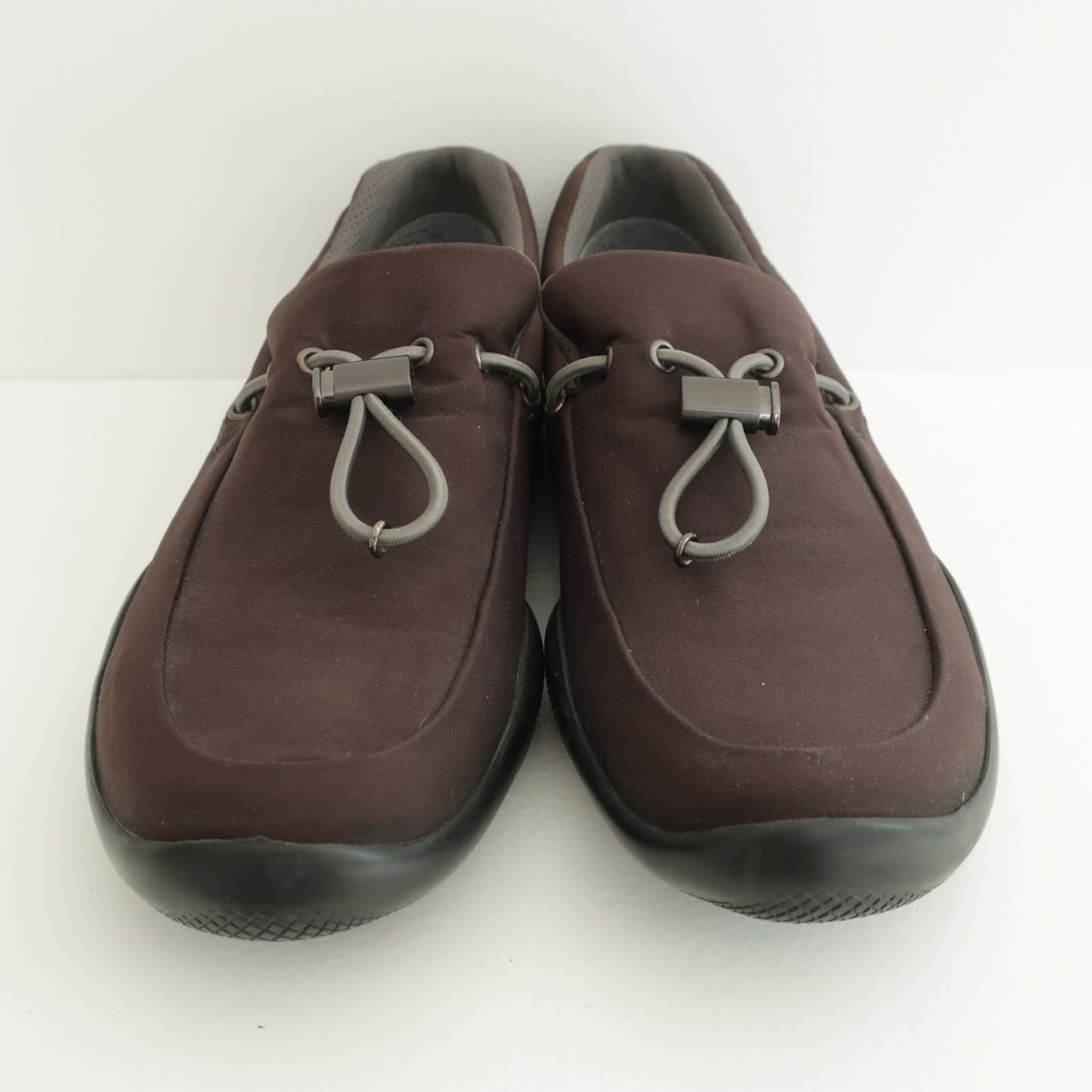 Prada Brown Nylon Loafers