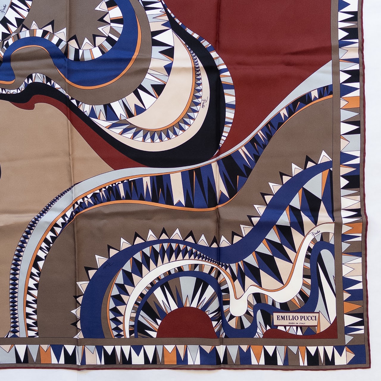 Emilio Pucci Geometric Patterned Scarf