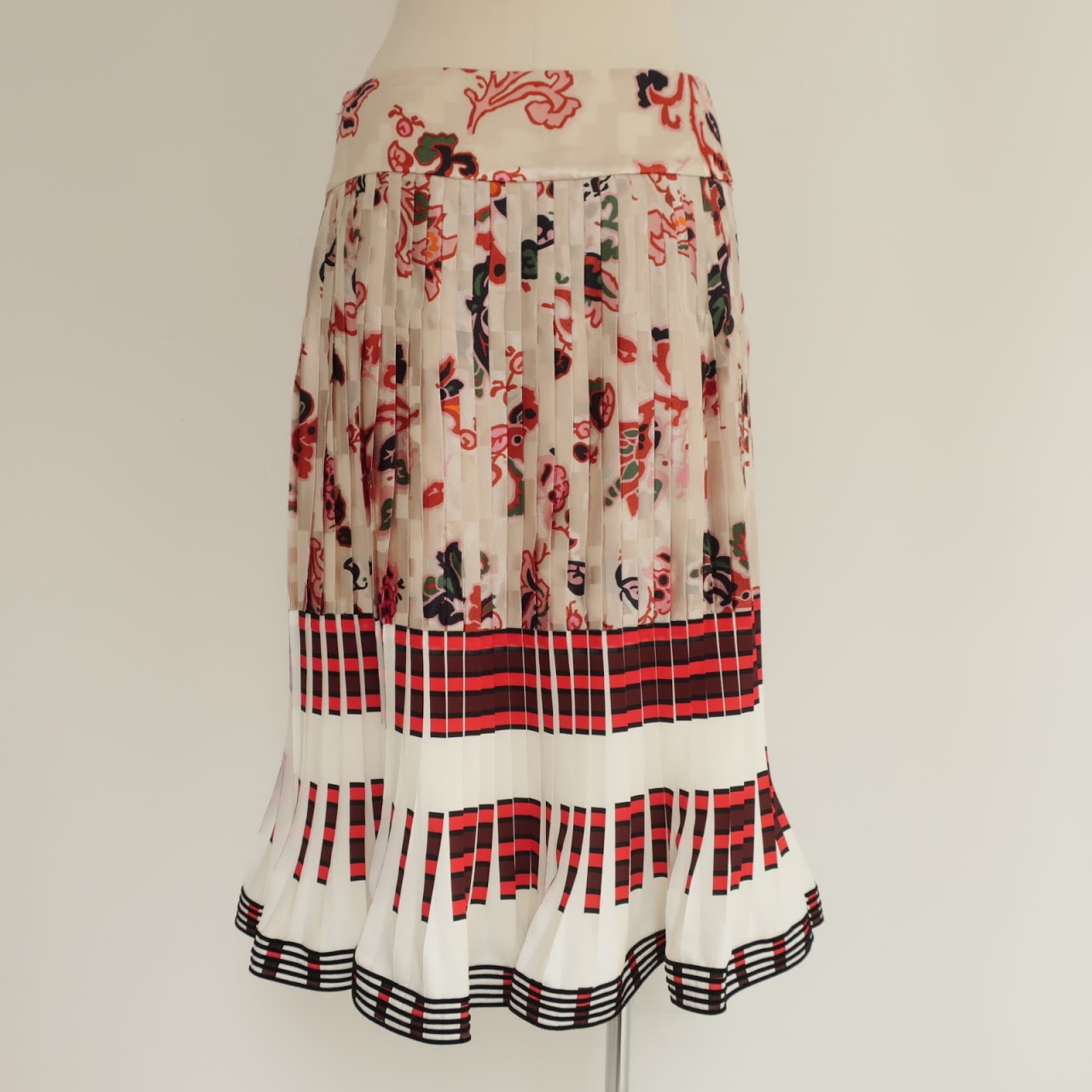 Tory Burch NEW Printed Pleated Skirt