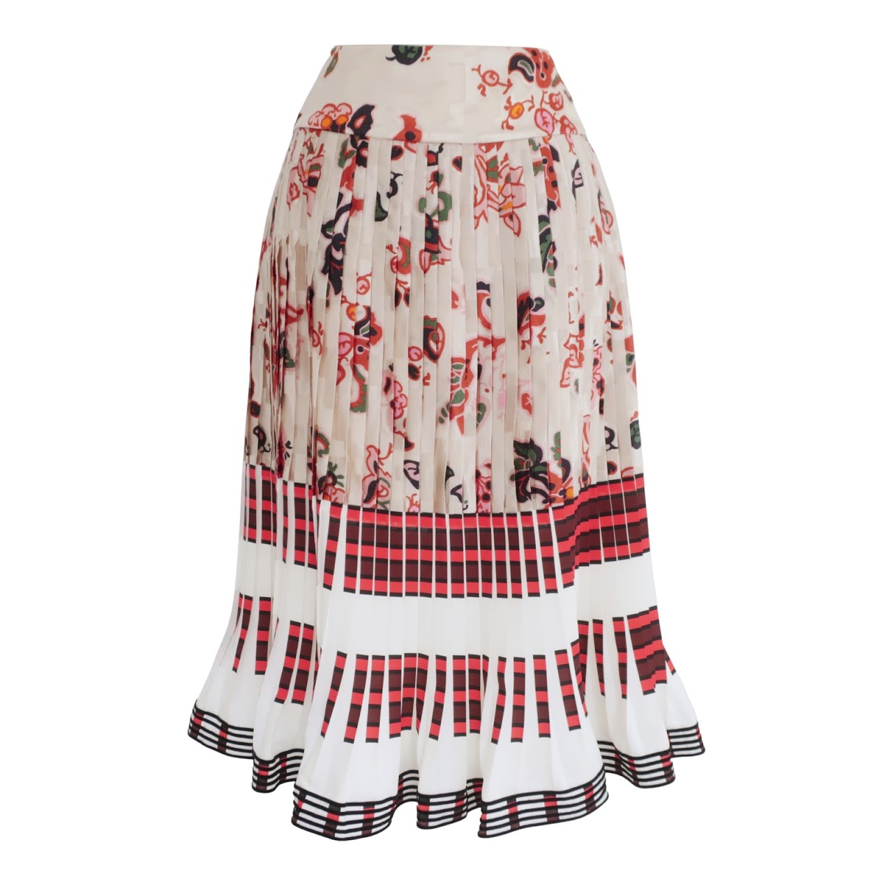Tory Burch NEW Printed Pleated Skirt