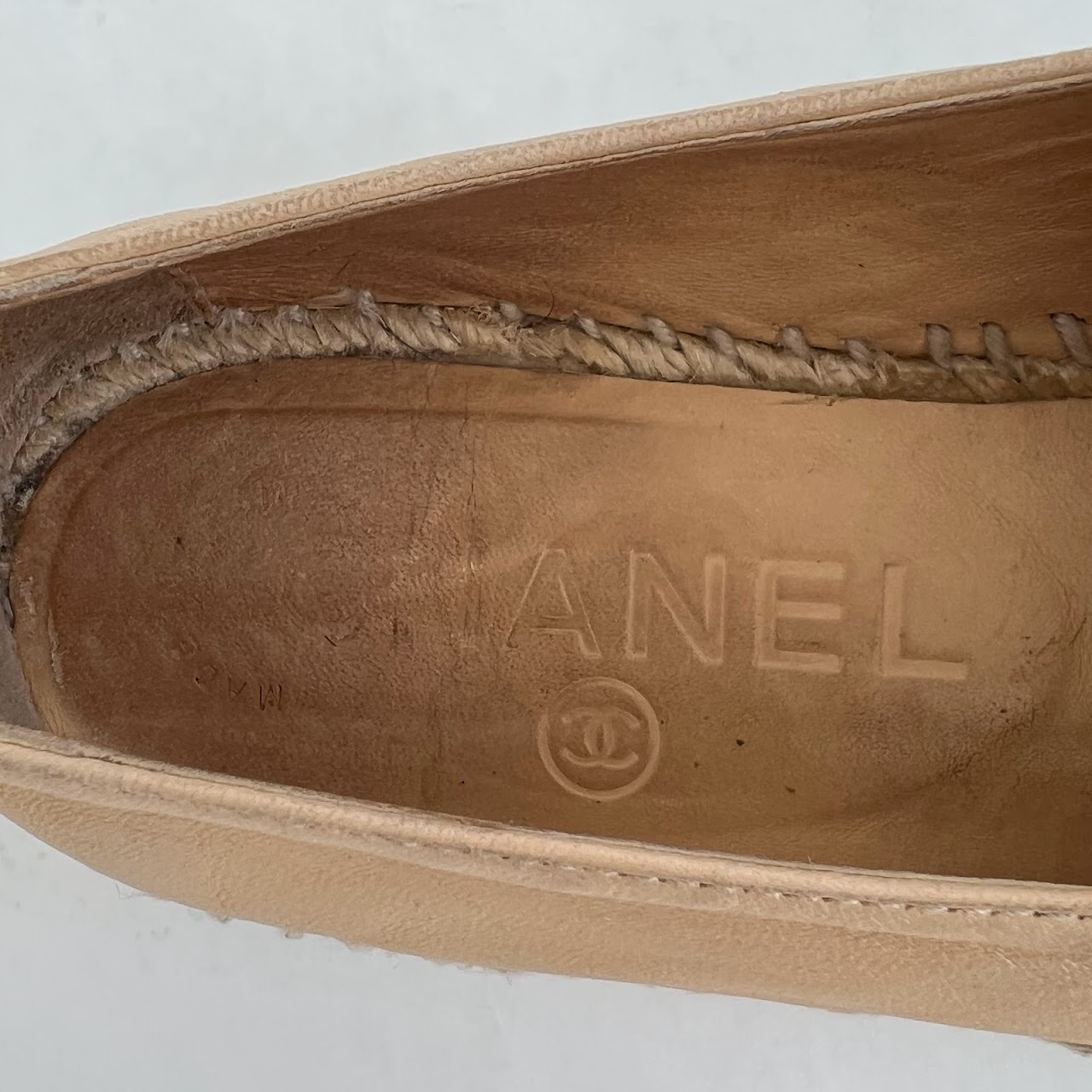 Chanel Beige & Black Espadrilles