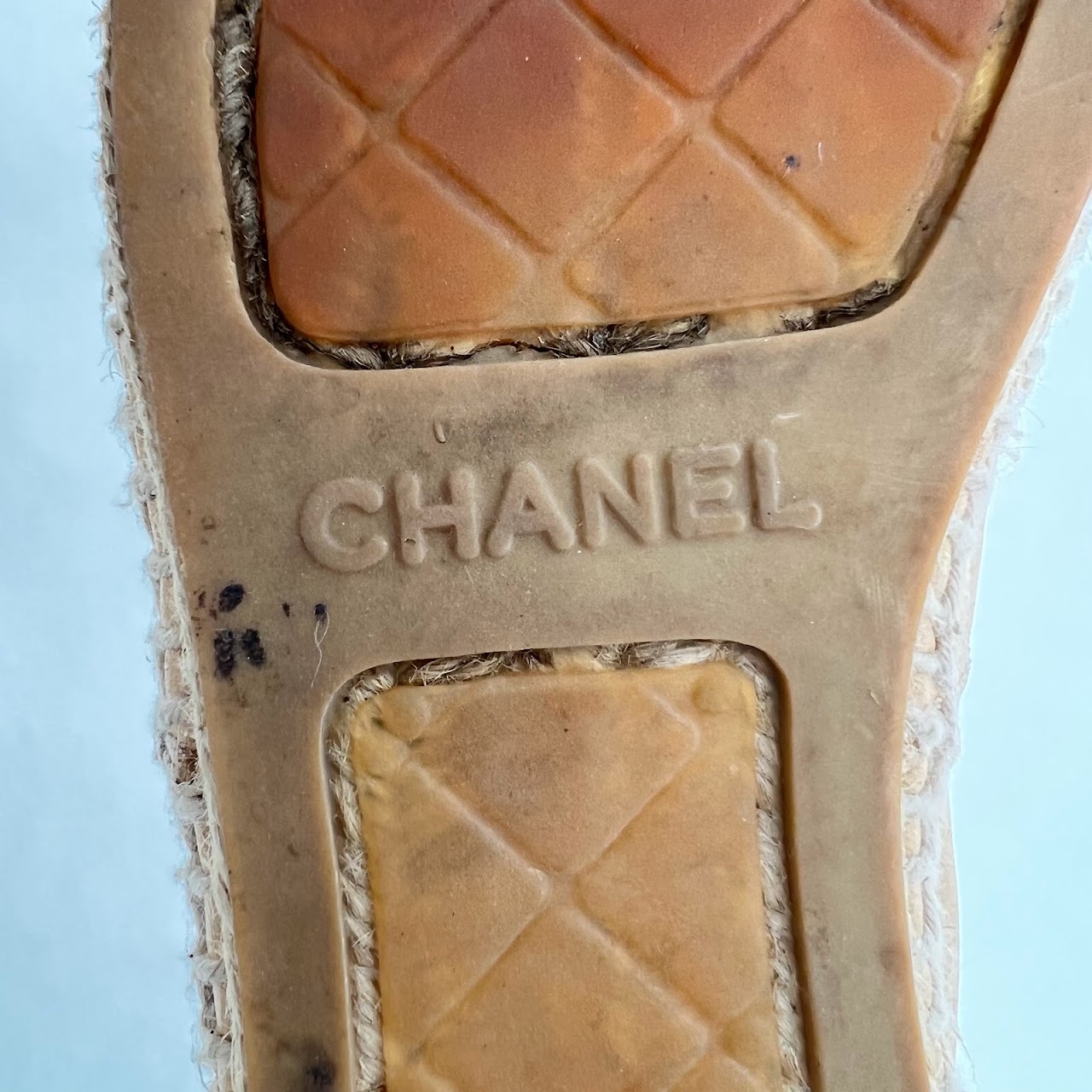 Chanel Beige & Black Espadrilles