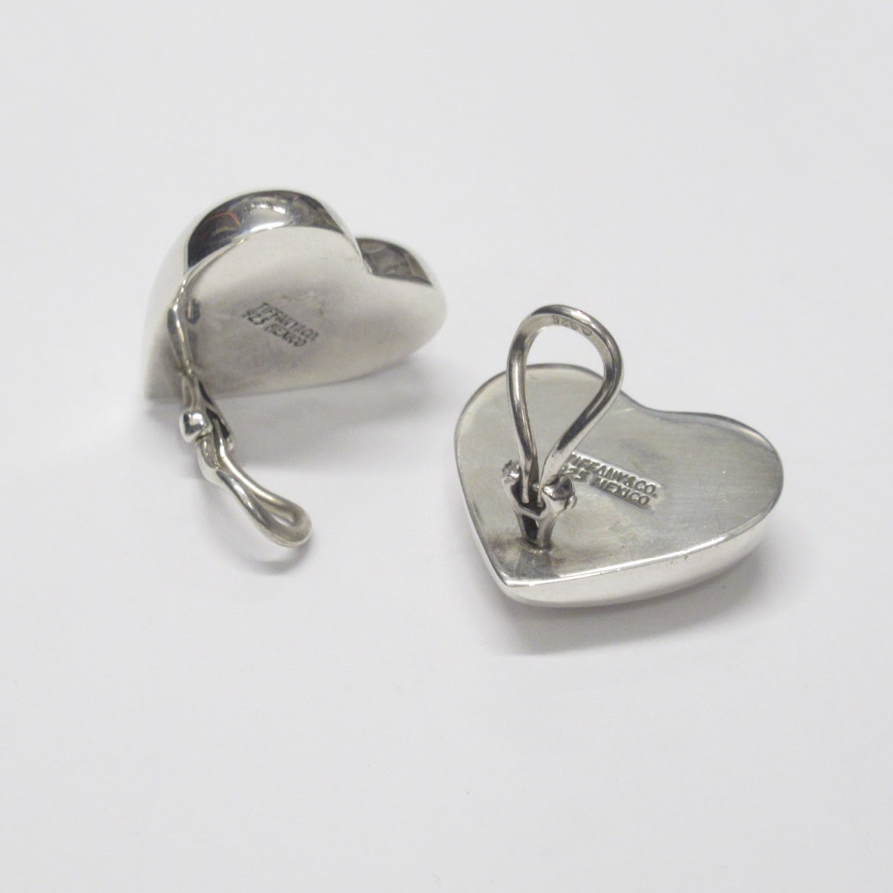 Tiffany & Co. Sterling Silver Heart Clip-On Earrings