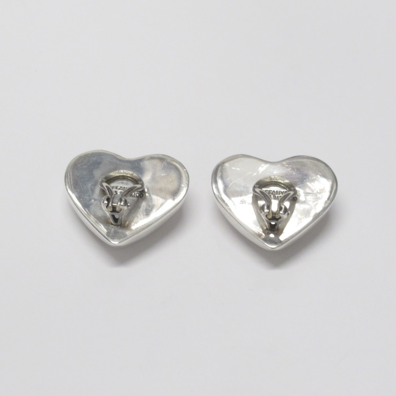 Tiffany & Co. Sterling Silver Heart Clip-On Earrings