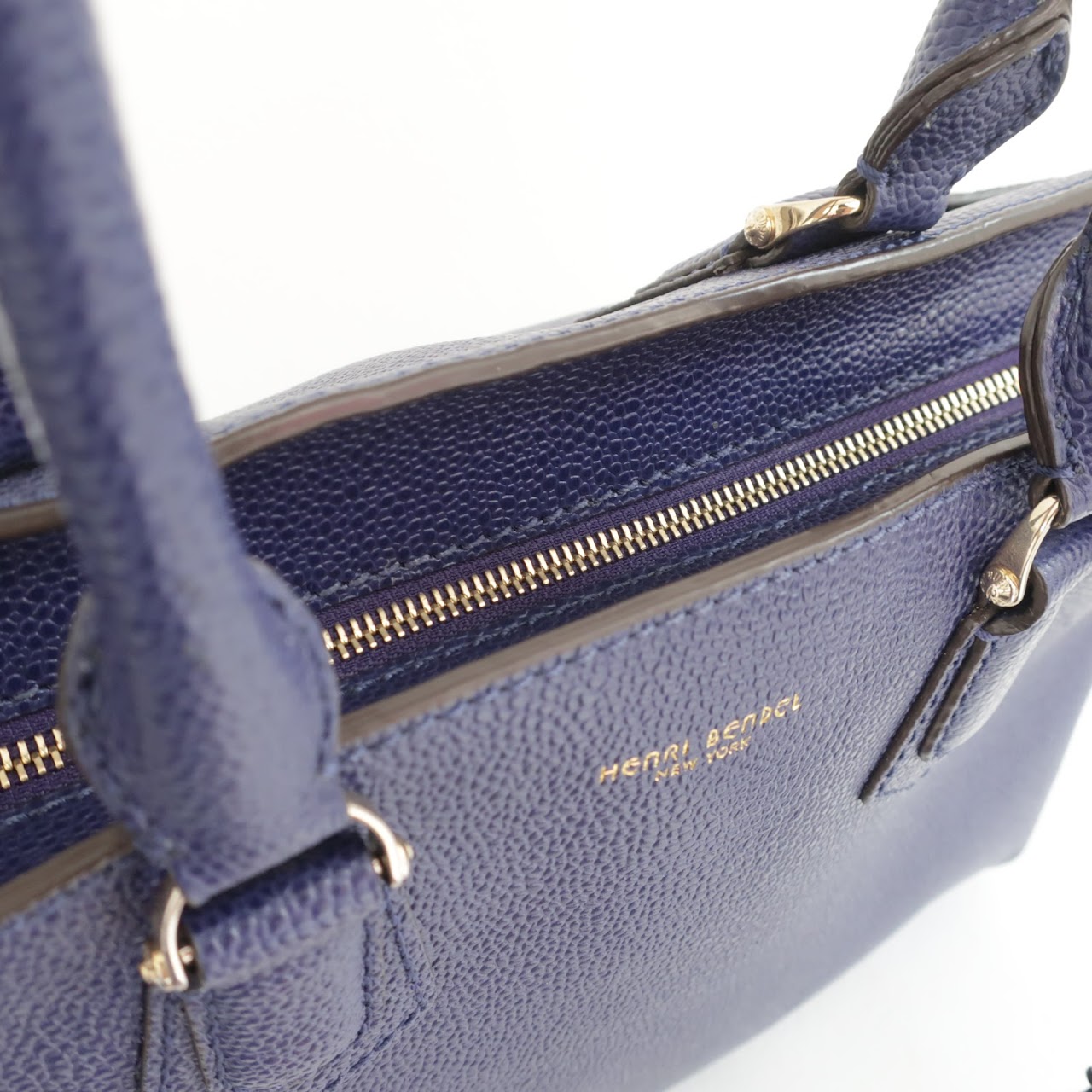 Henri Bendel Purple Leather Shoulder Bag
