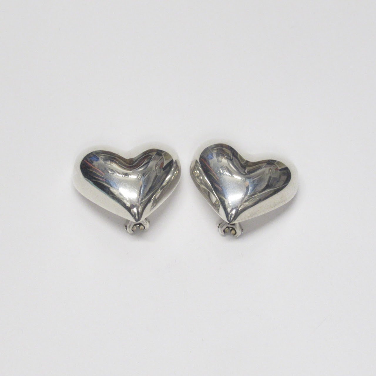 Tiffany & Co. Sterling Silver Heart Clip-On Earrings