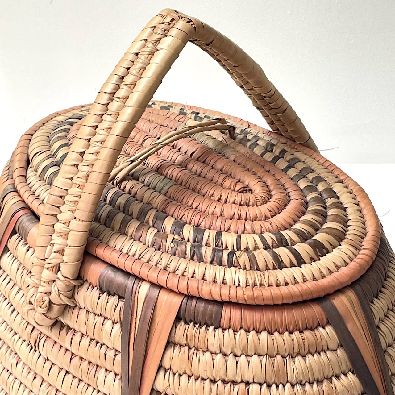 African Lidded Basket