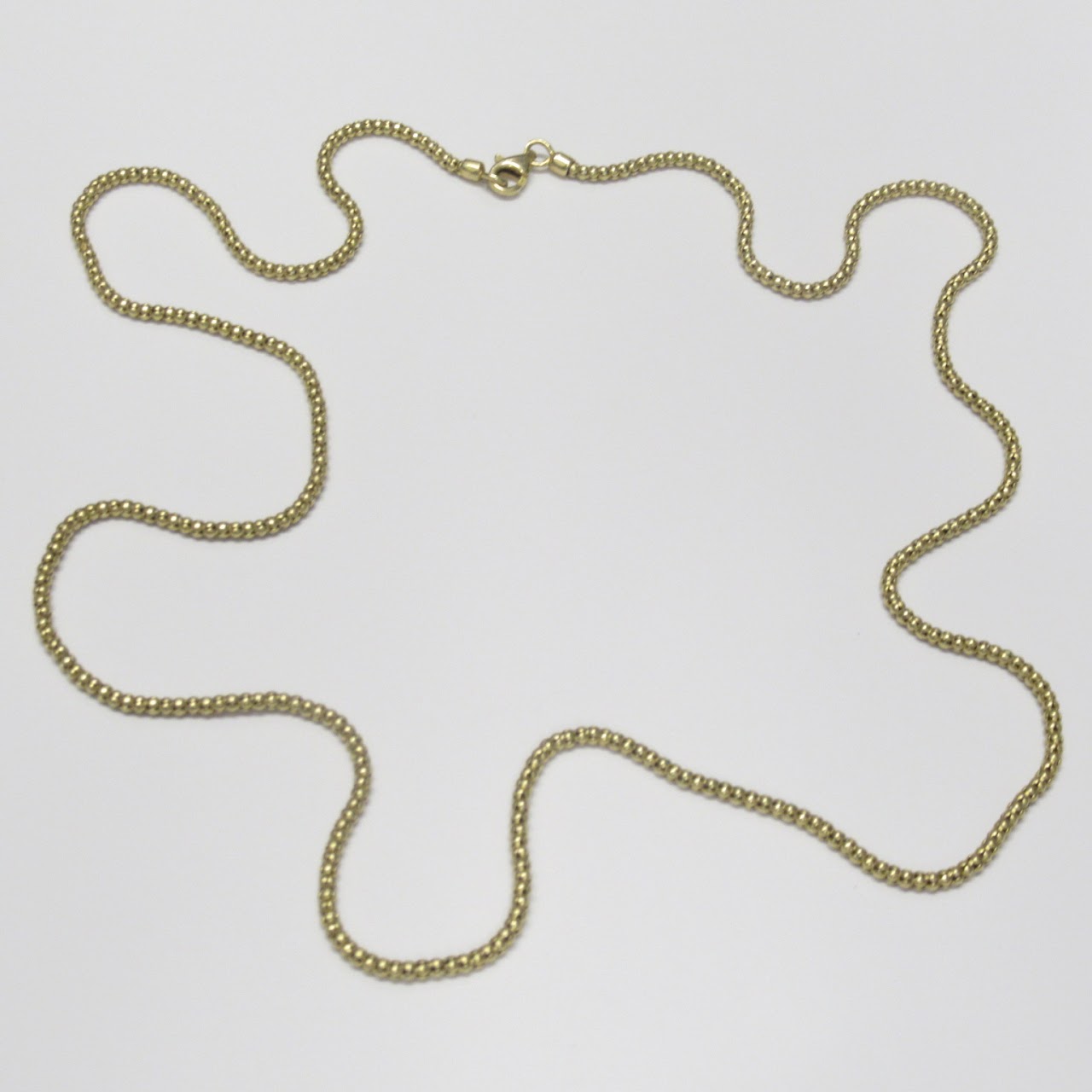 14K Gold Hollow Chain Necklace