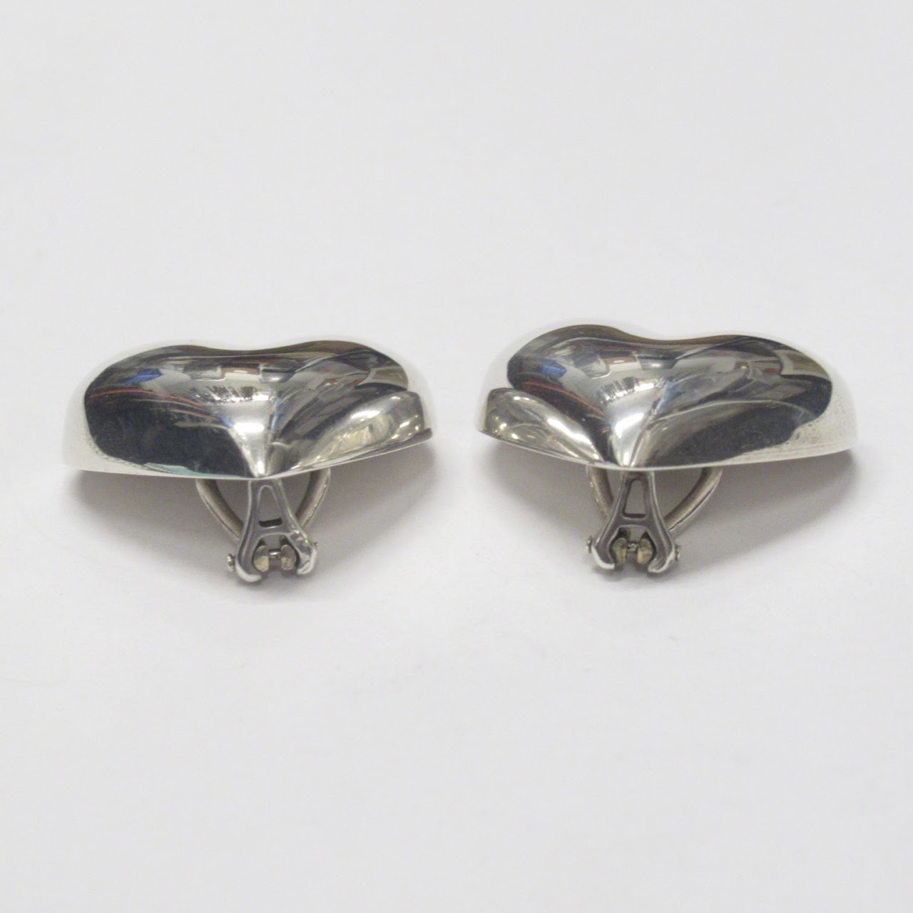 Tiffany & Co. Sterling Silver Heart Clip-On Earrings