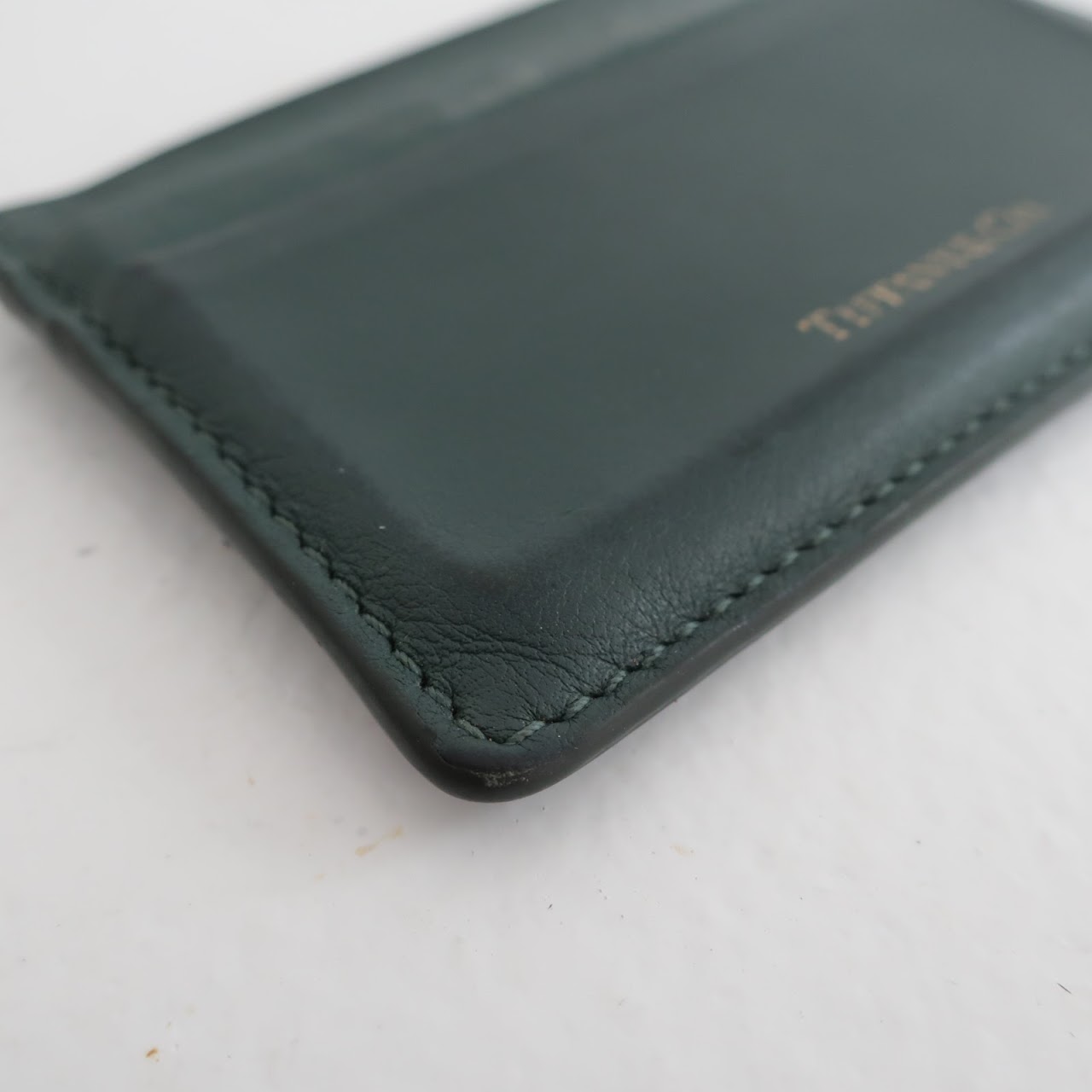 Tiffany & Co. Green Leather Card Wallet