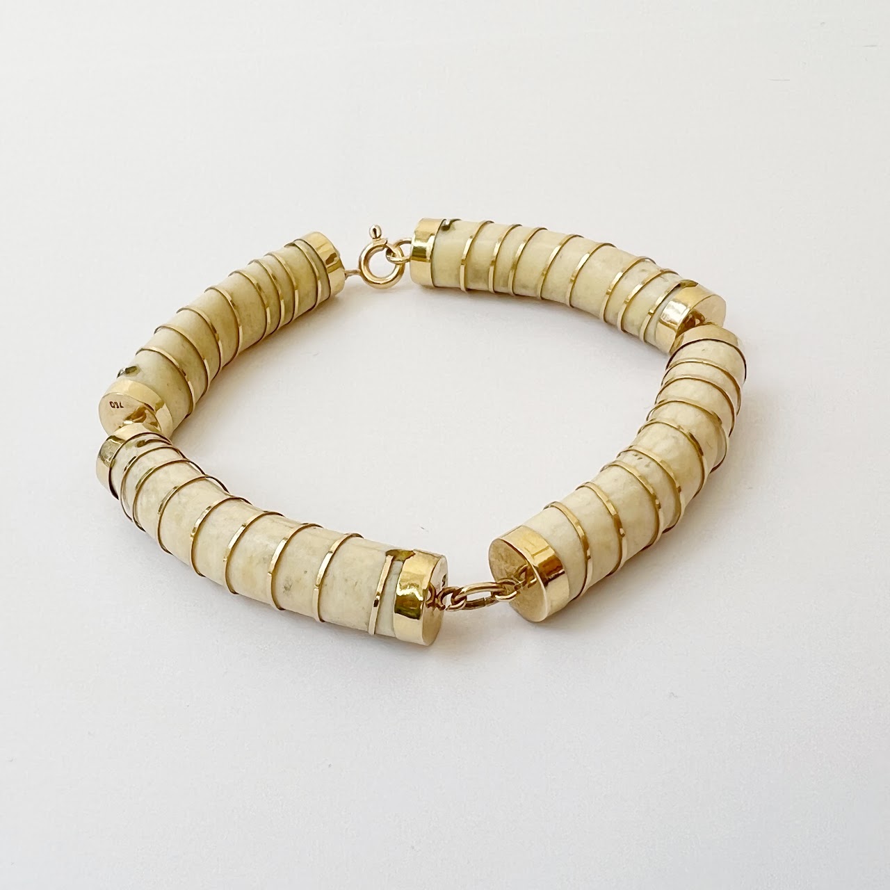 18K Gold & Bone Bracelet