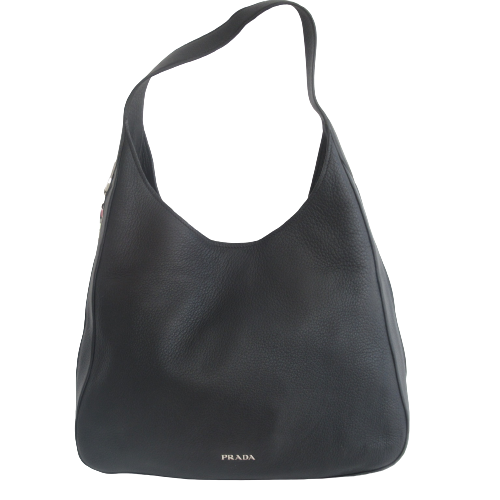 Prada Pebble Leather Hobo Bag