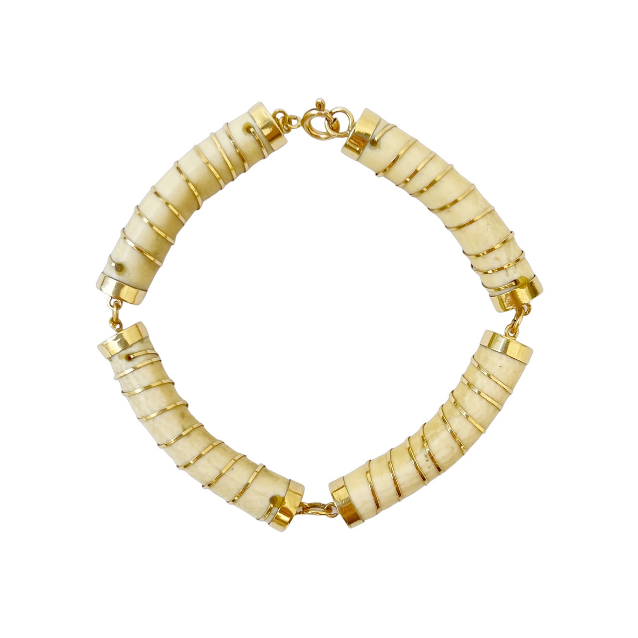 18K Gold & Bone Bracelet