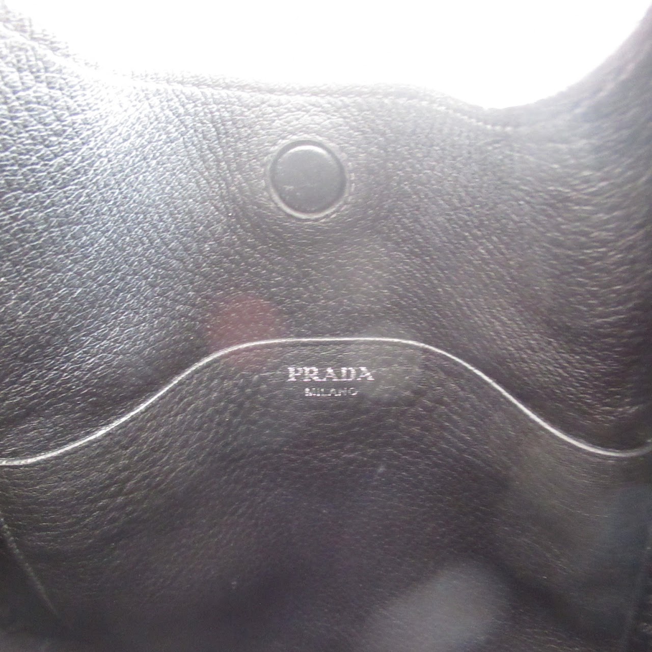 Prada Pebble Leather Hobo Bag