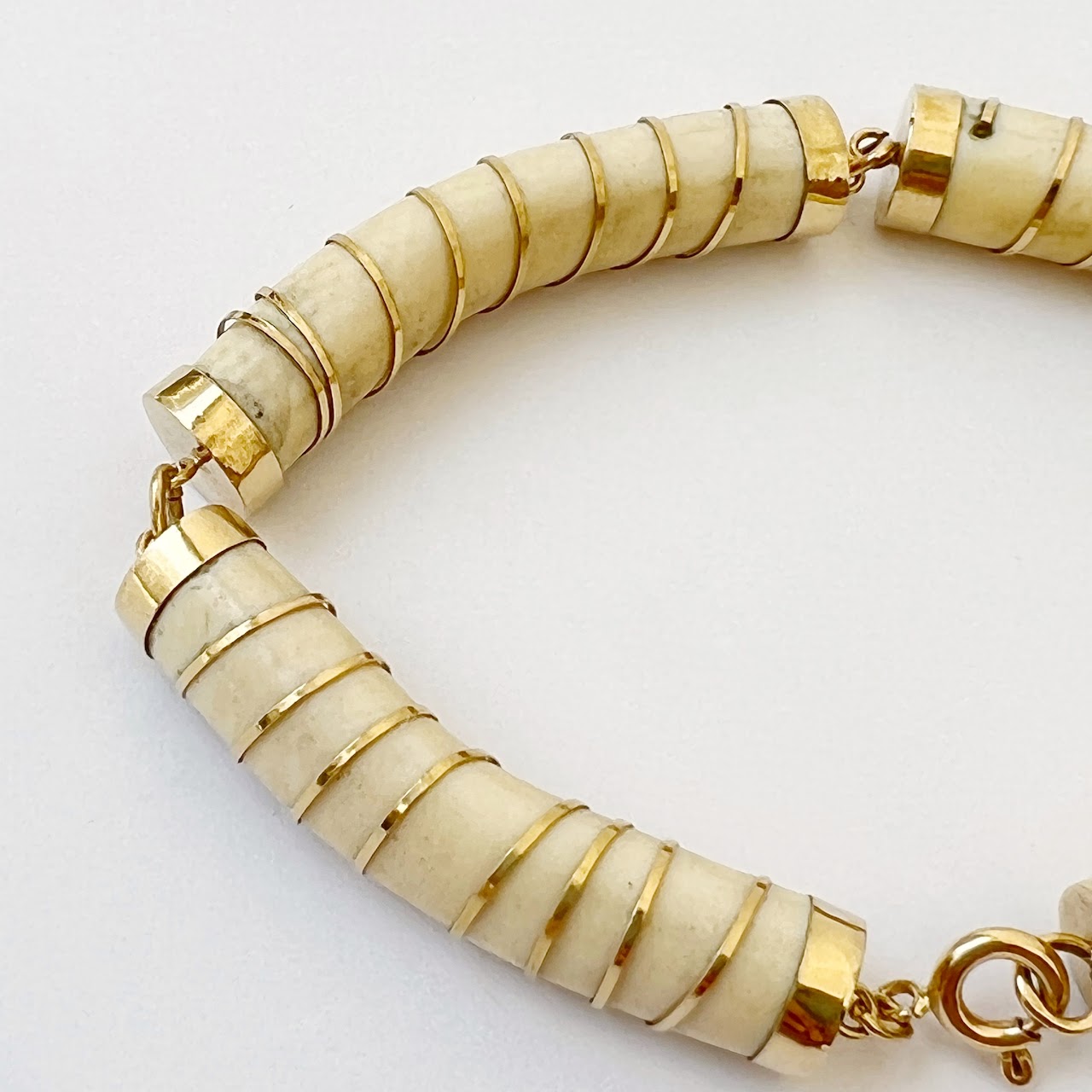 18K Gold & Bone Bracelet