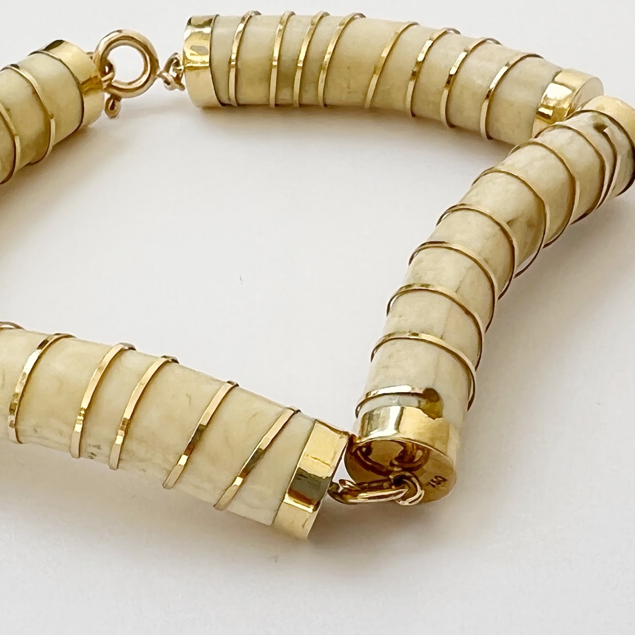 18K Gold & Bone Bracelet