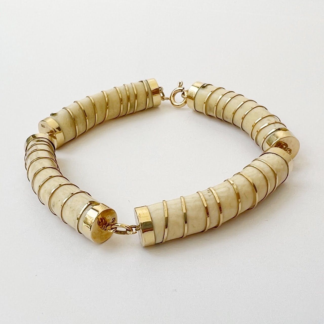 18K Gold & Bone Bracelet