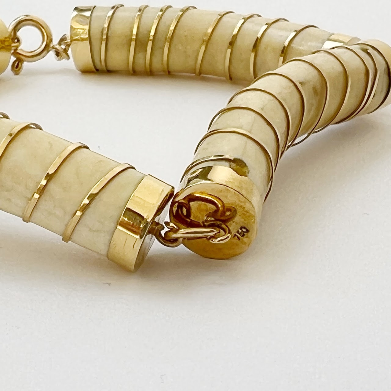 18K Gold & Bone Bracelet