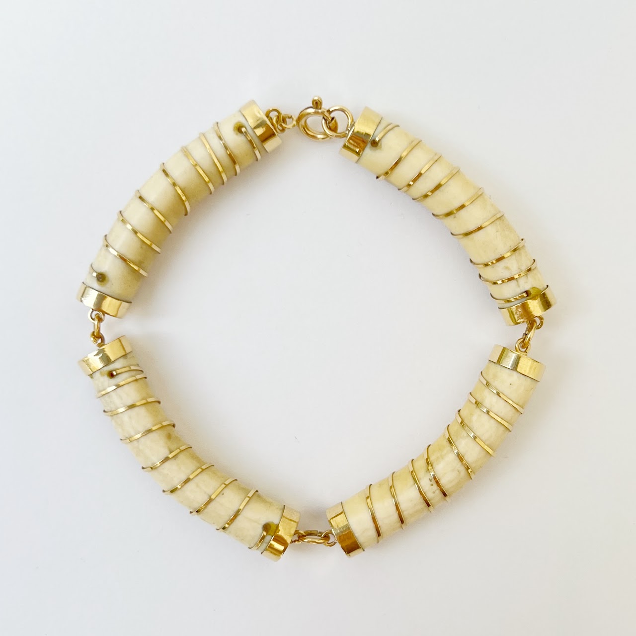 18K Gold & Bone Bracelet