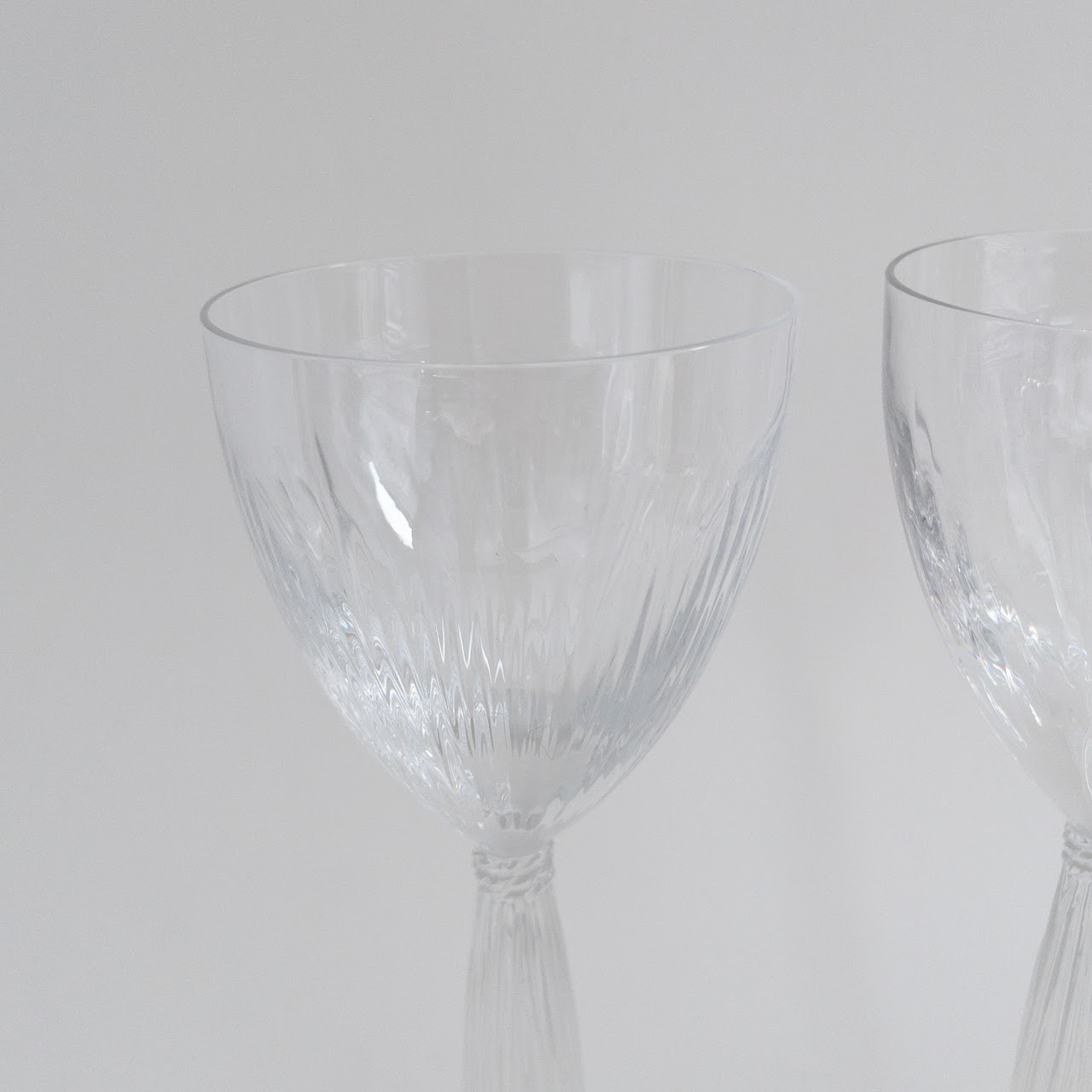 Hermès Crystal Wine Glass Pair