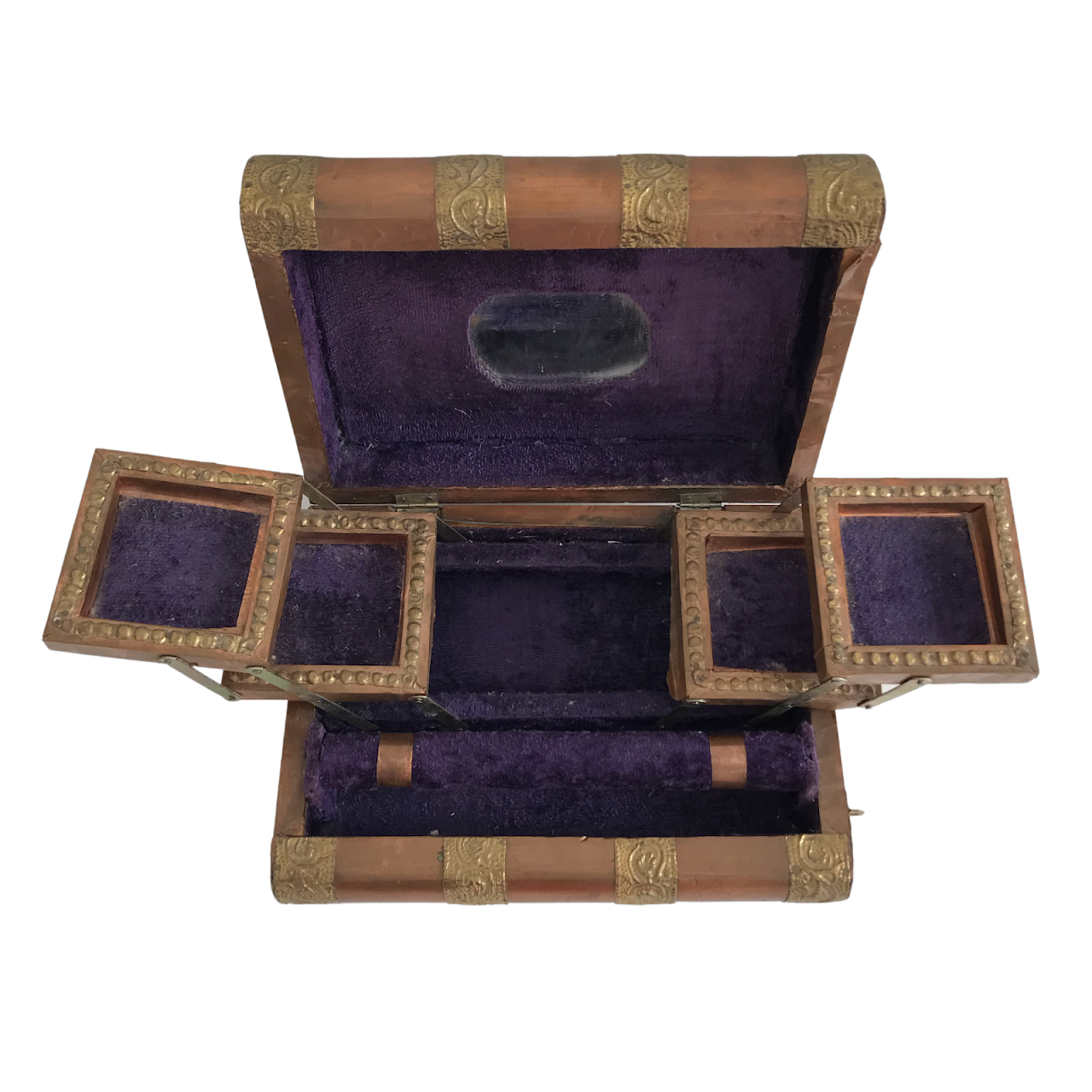 Brass & Copper Vintage Jewelry Box