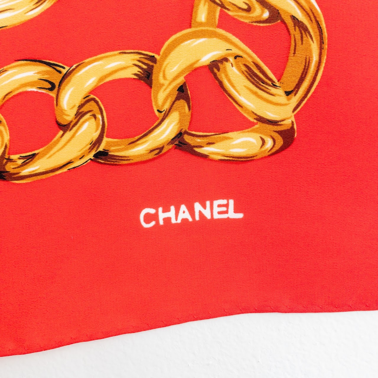 Chanel Rue Cambon Chain Silk Scarf