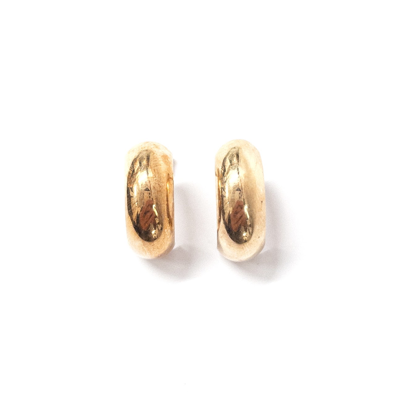 14K Gold Curved Earrings