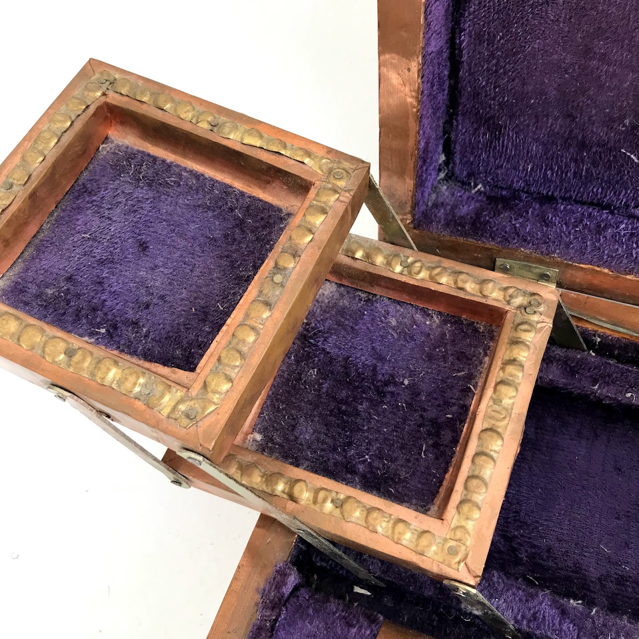 Brass & Copper Vintage Jewelry Box