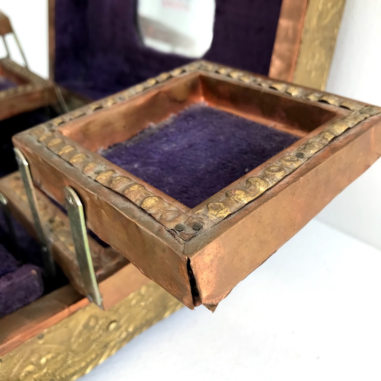 Brass & Copper Vintage Jewelry Box