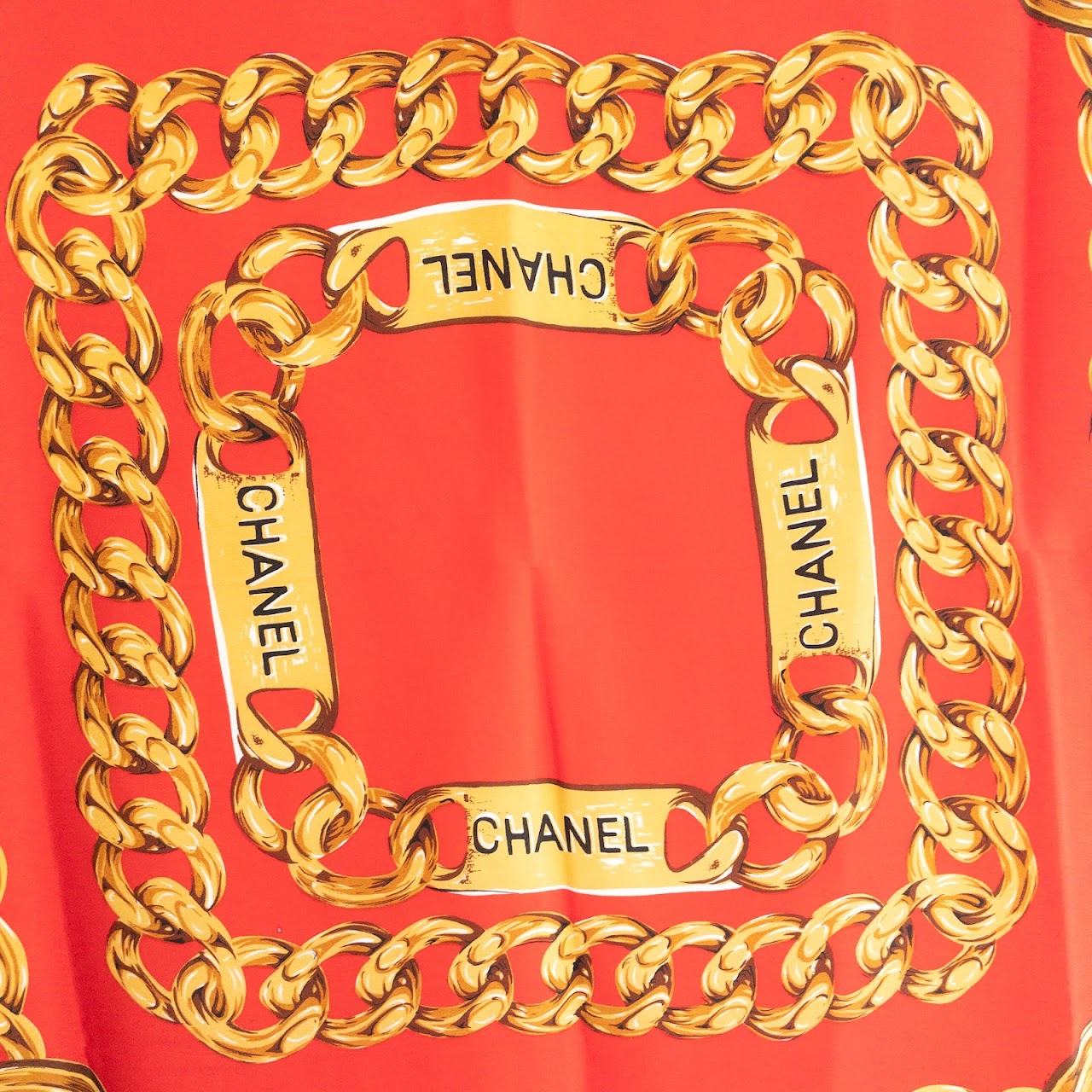 Chanel Rue Cambon Chain Silk Scarf