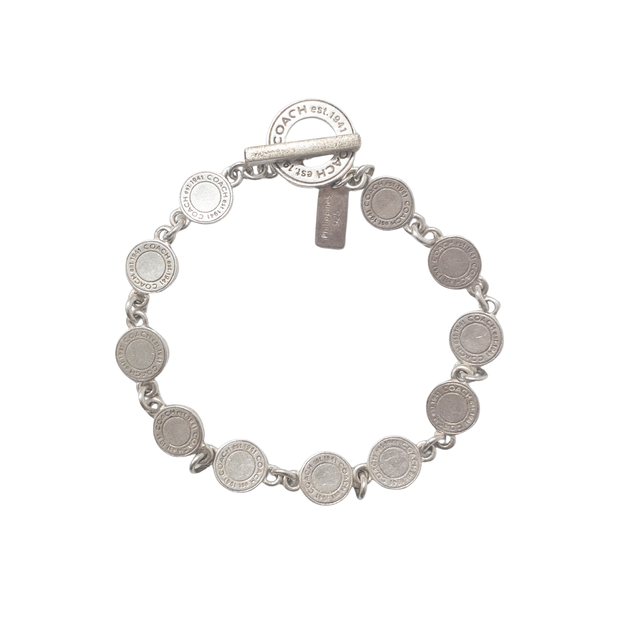 Coach Sterling Silver Emblem Bracelet