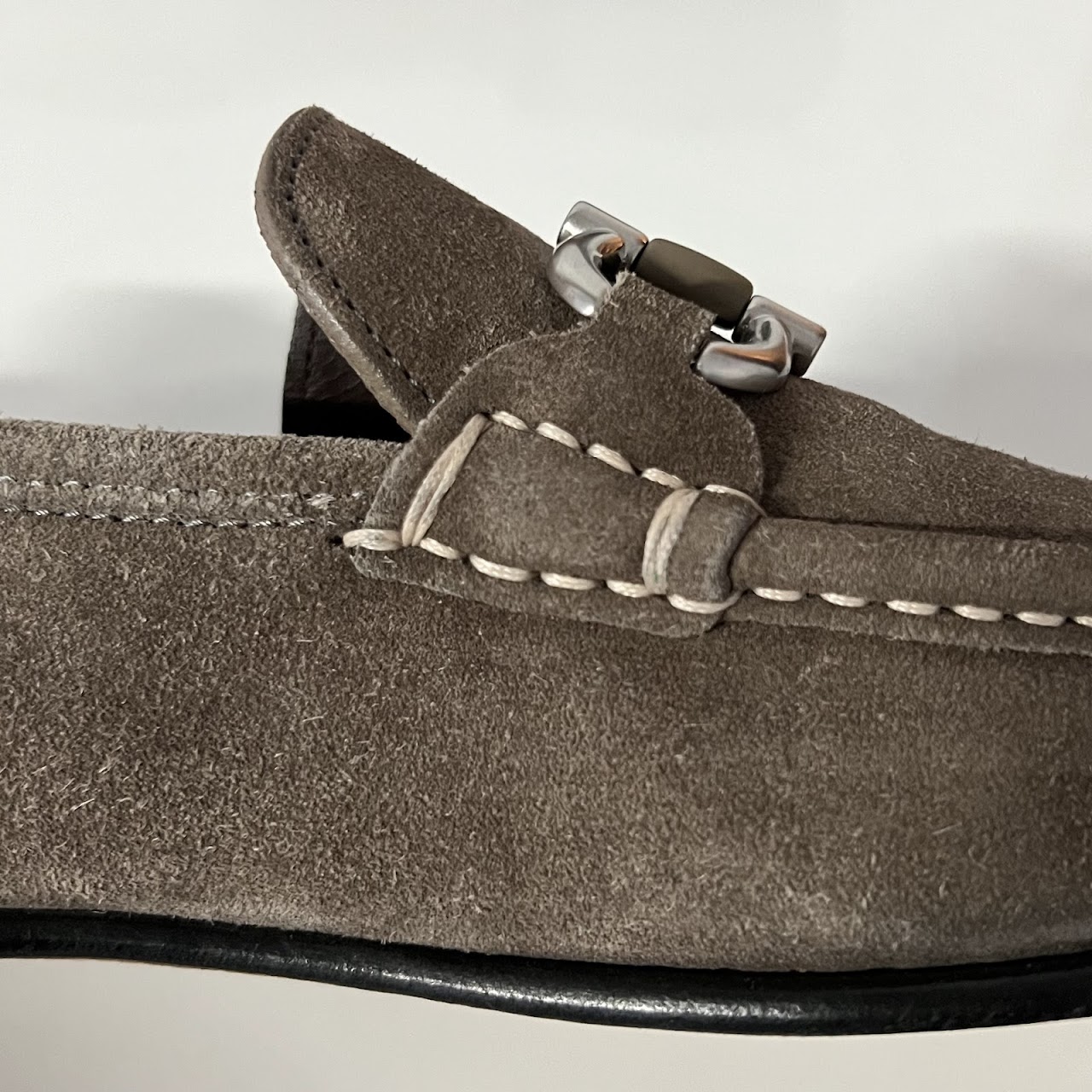 Salvatore Ferragamo Suede Horsebit Loafers