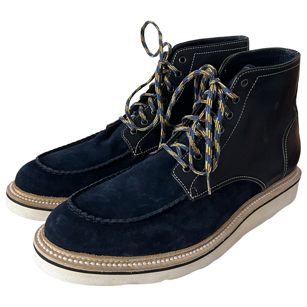 DSquared2 Blue Suede and Leather Moccasin Desert Boot