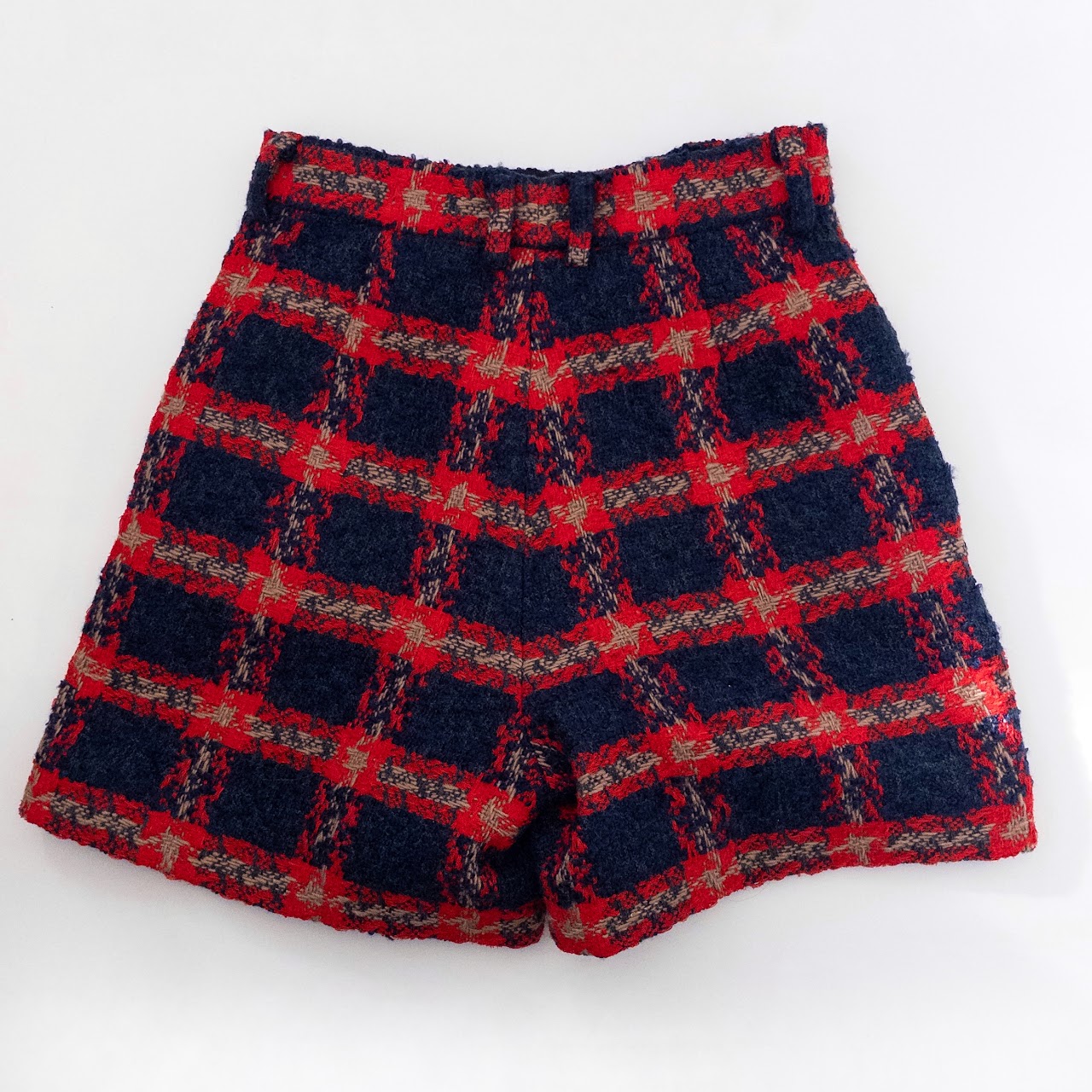 Gucci Plaid Wool Blend Shorts