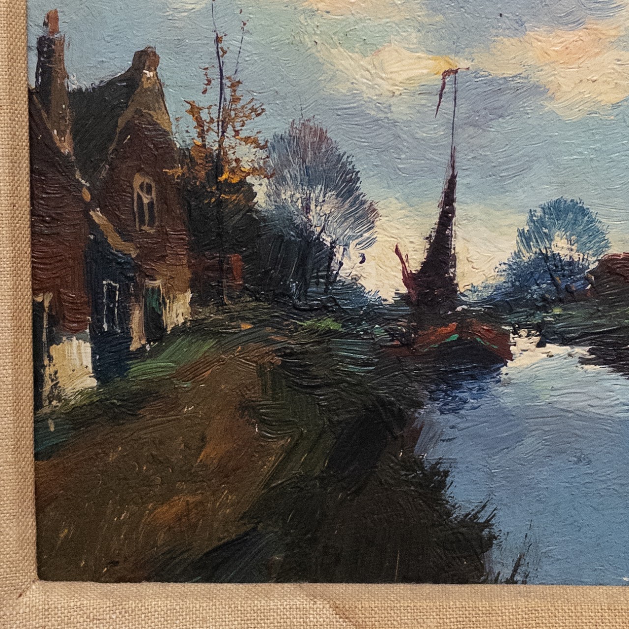 M Carmel Vintage Landscape Oil Painting