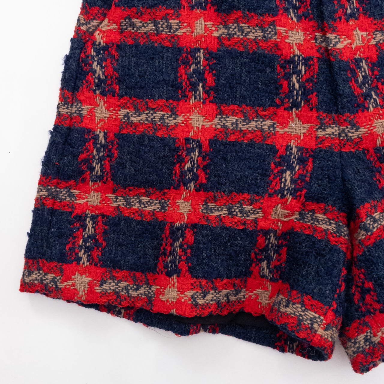 Gucci Plaid Wool Blend Shorts