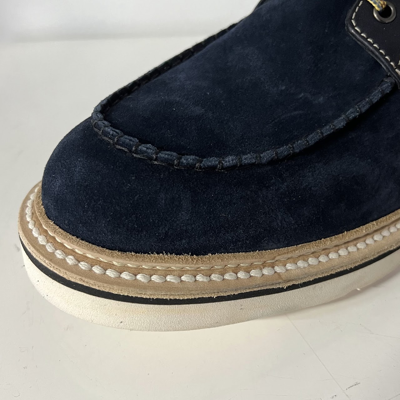 DSquared2 Blue Suede and Leather Moccasin Desert Boot