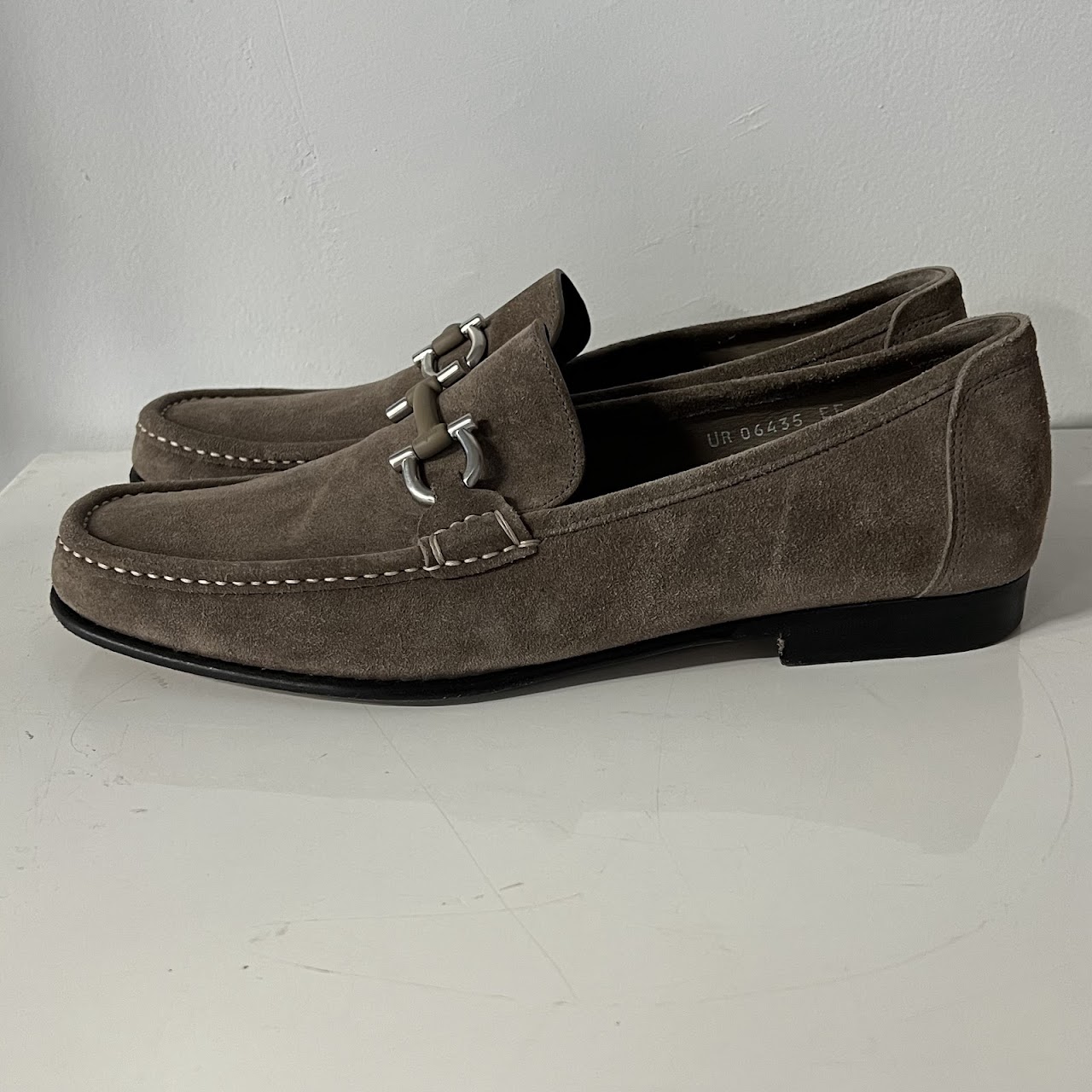 Salvatore Ferragamo Suede Horsebit Loafers