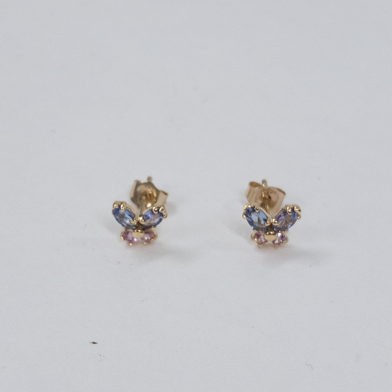 14K Gold Pierced Rabbit Shaped Earrings