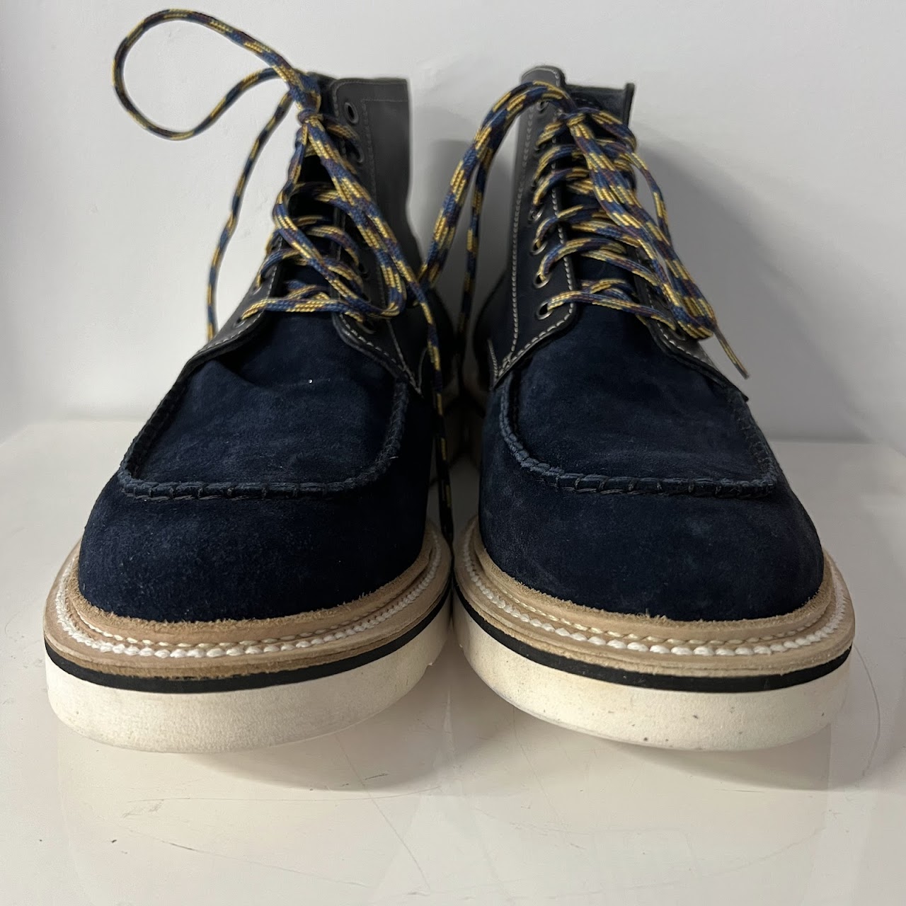 DSquared2 Blue Suede and Leather Moccasin Desert Boot