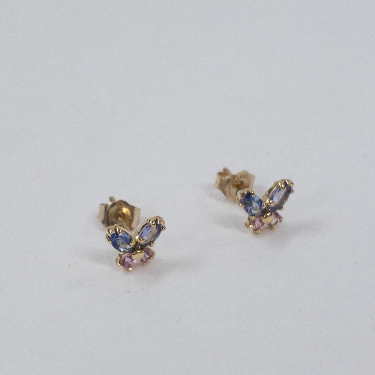 14K Gold Pierced Rabbit Shaped Earrings