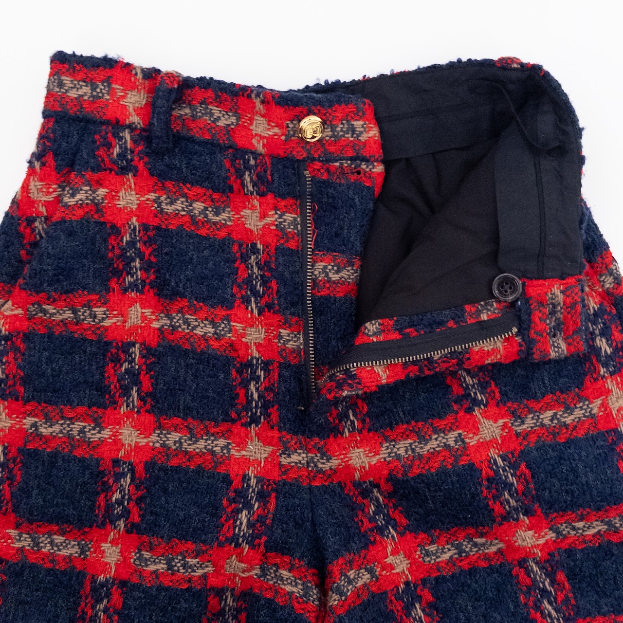 Gucci Plaid Wool Blend Shorts