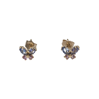 14K Gold Pierced Rabbit Shaped Earrings